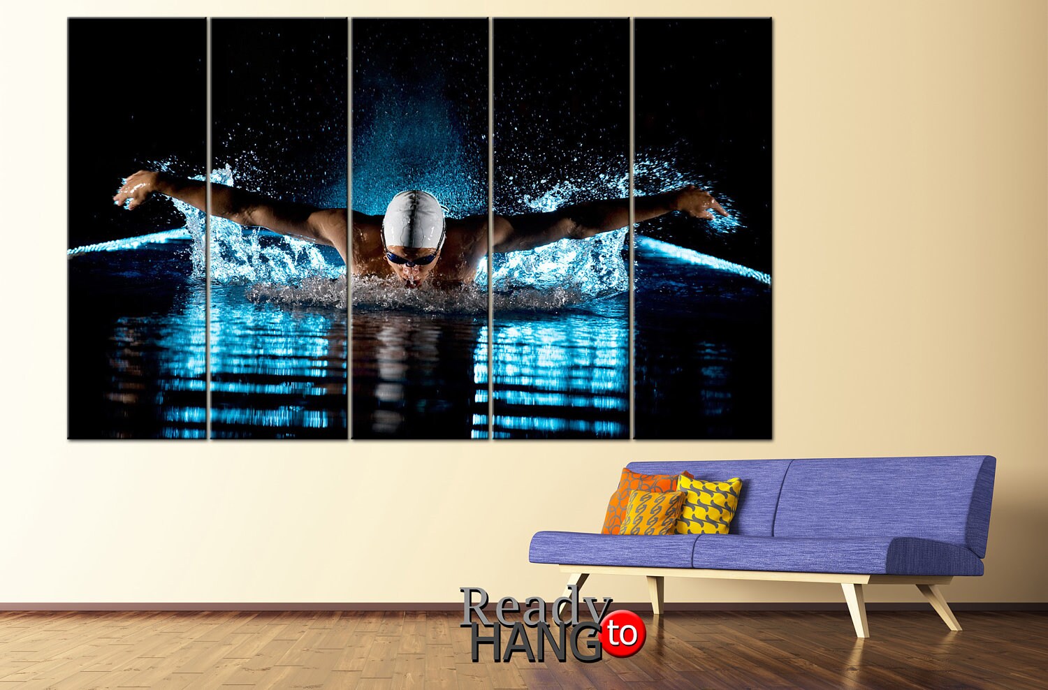 Sport canvas Swimming canvas Swimming wall art Sport wall art Etsy
