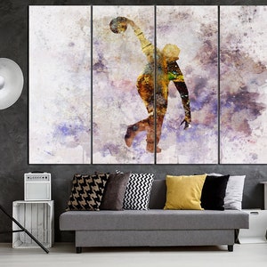 Discus Thrower Canvas Print Track and Field Wall Decor Sport Kunst Track and Field Cadeau voor hem Discus Wall Art Aquarel Sport Kamer Decor afbeelding 3