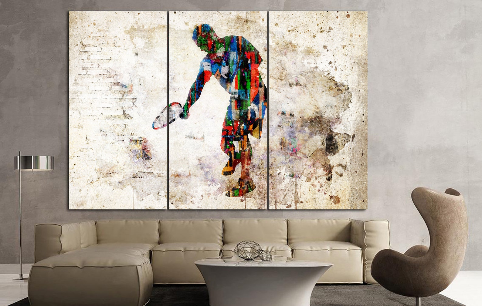 Tennis Wall Art Abstract Tennis Canvas Print Sport Print Etsy
