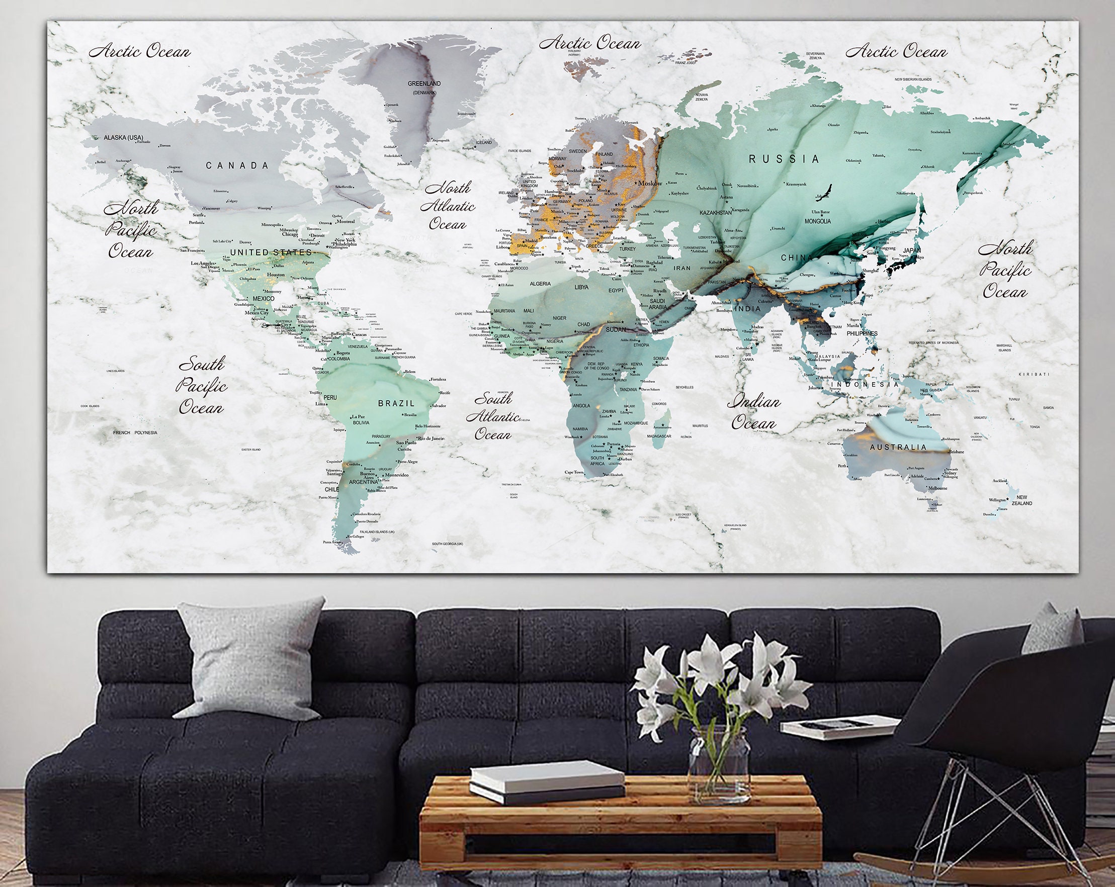 Oversized Print On Canvas Wall Art Original Artwork Watercolor | Etsy