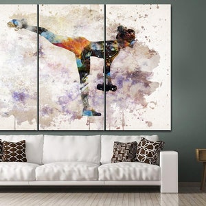 Workout Girl Print Dumbbell WAll Art Gym Fitness Girl Gym Home decor Training Room Wall Art Sport Artwork Fitness Lady with Dumbbell Canvas image 2