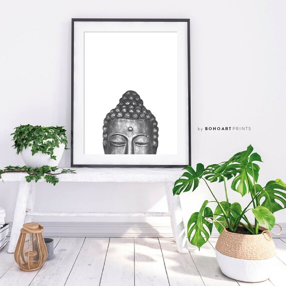 Buddha Statue Boho Decor Boho Wall Art Print Printable Art Etsy