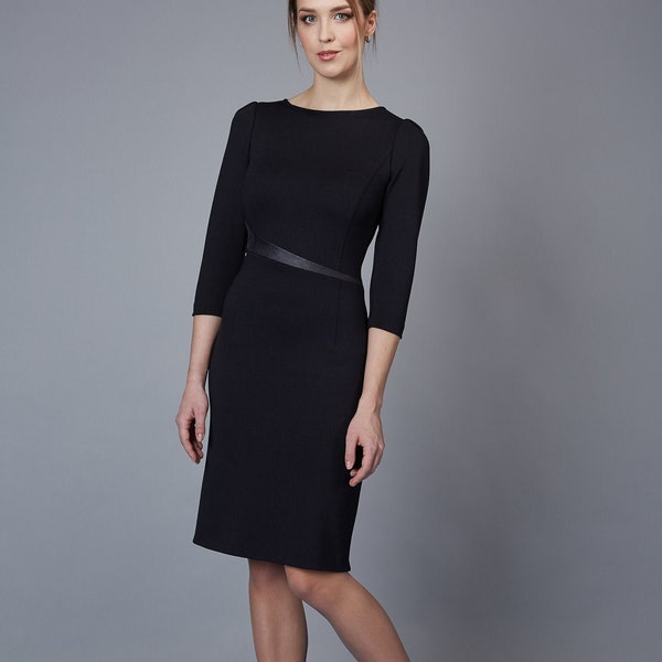 Black casual dress business dress work dress pencil dress LIRA