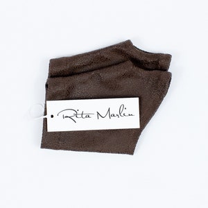 Chauffe-poignets en similicuir marron, gants courts médiévaux noirs, cadeaux, WRW-12 image 6