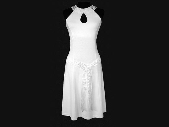 white halter beach dress