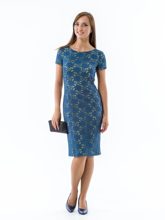 Lace Pencil Dress Elegant Semi-formal Dress Easter Dress | Etsy