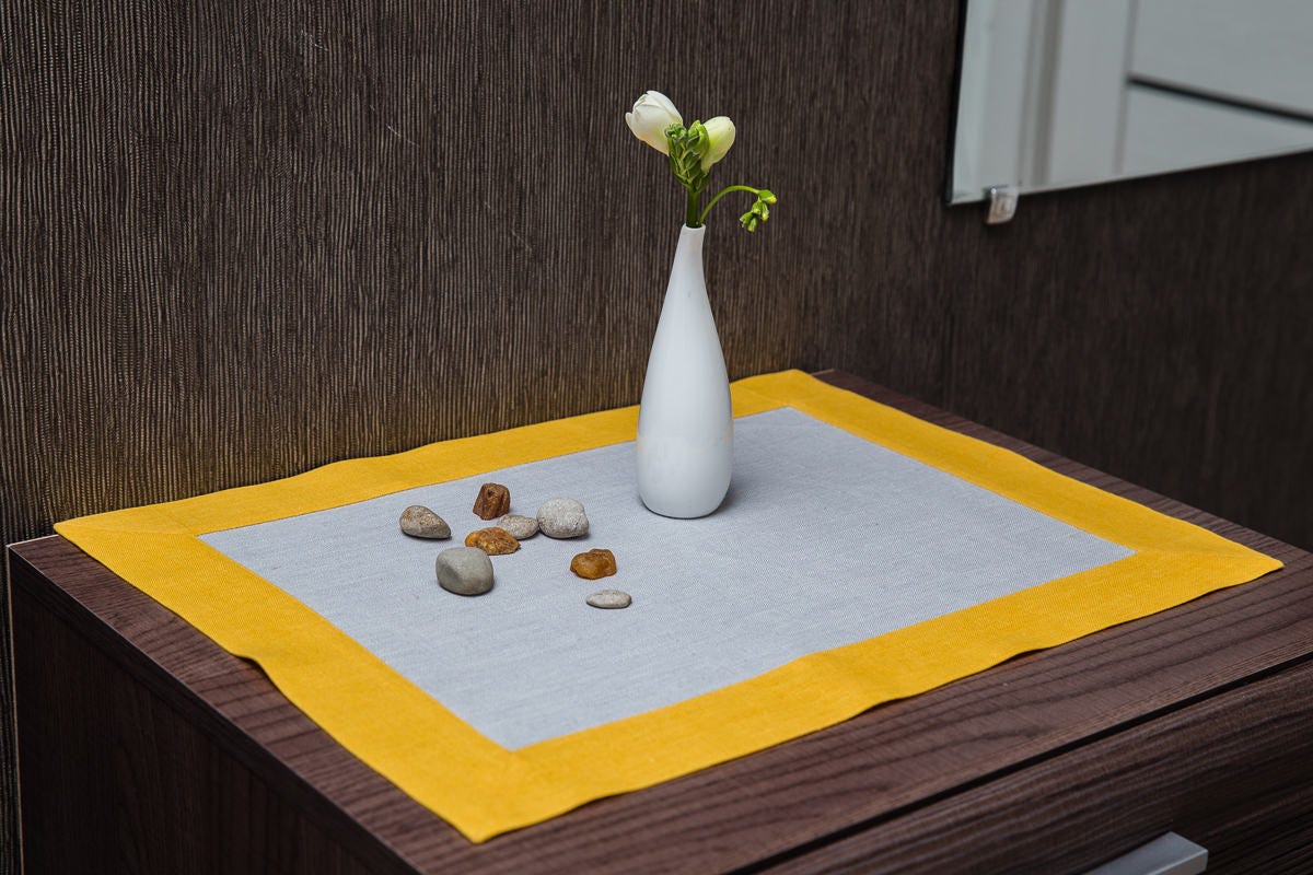 Table centerpiece short table runner linen table topper Etsy