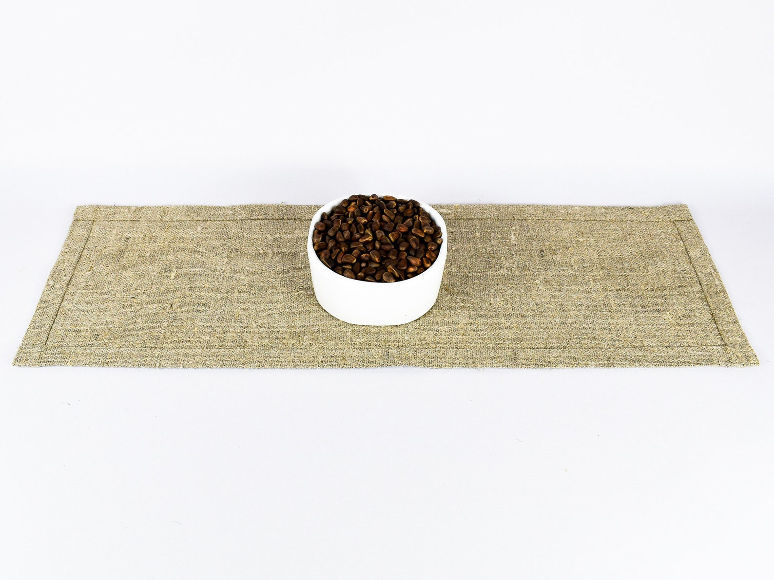 Burlap table runner teapot cozy linen coasters Etsy