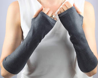 Faux leather fingerless gloves, arm warmers, medieval accessories, long mittens