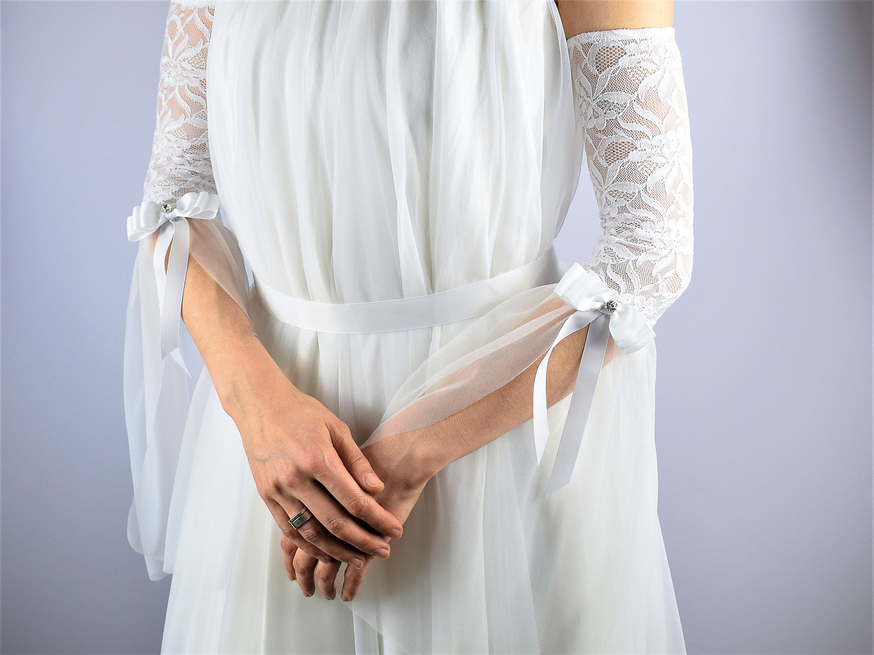 detachable bridal sleeves