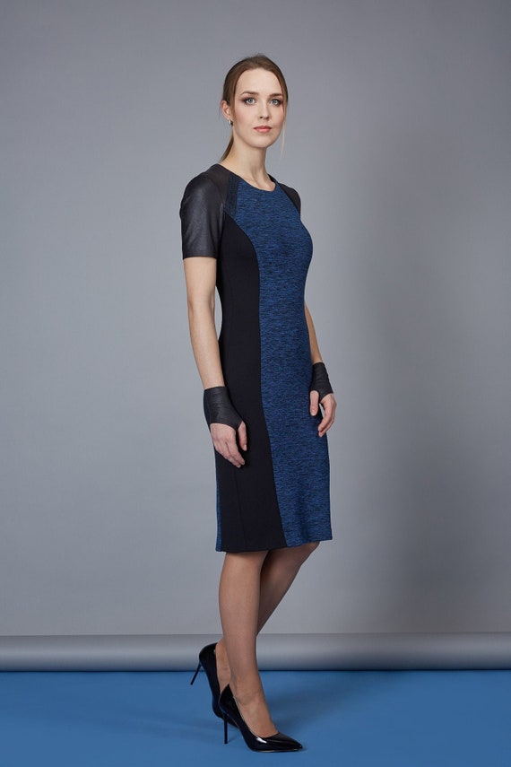 black pencil work dress