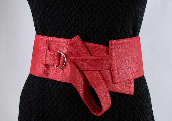 red designer belt