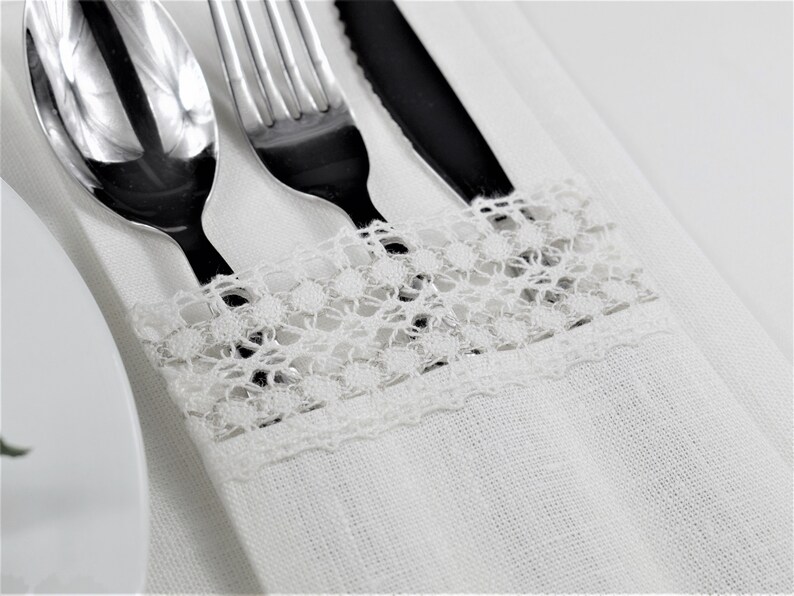 Cutlery holders cutlery bags silverware pockets OFF WHITE Etsy