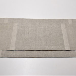 Linen table runner modern coffee table runner table centerpiece natural off-white ClSt-Des7-R image 5