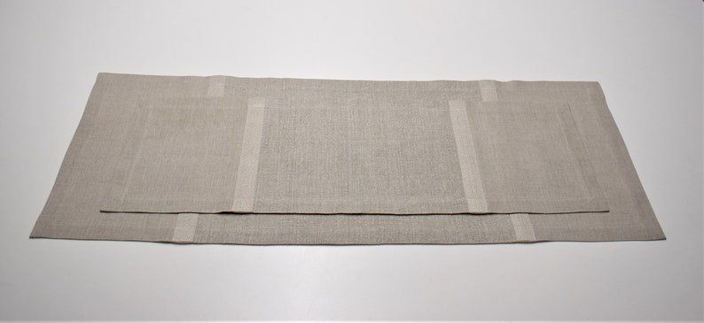 Linen table runner modern coffee table runner table centerpiece natural off-white ClSt-Des7-R image 5