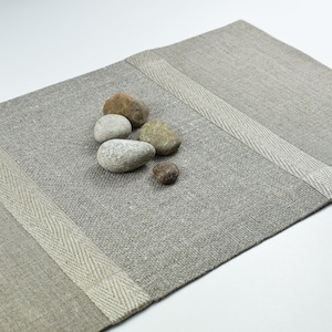 Linen table runner modern coffee table runner table centerpiece natural off-white ClSt-Des7-R image 7