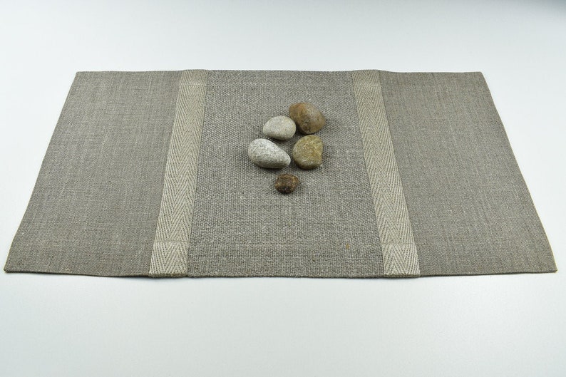 Linen table runner modern coffee table runner table centerpiece natural off-white ClSt-Des7-R image 8