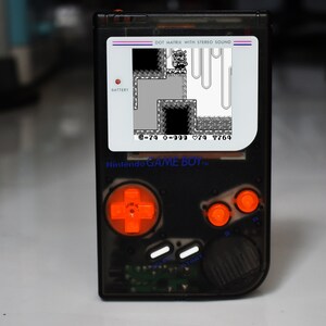 Extra Mods Full Size Backlight IPS LCD Nintendo Game Boy DMG Translucent Black
