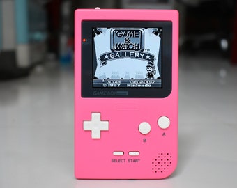 USA Zollgebühren inclusive - Game Boy Pocket IPS OSD Nintendo GB Euro Kirby Pink