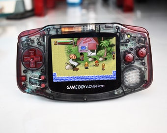 Extra Mods And IPS Backlit LCD GBA Mod Nintendo GameBoy Advance Crystal Clear Black