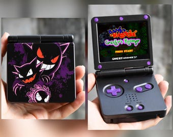 Usa Tariffs Included - Backlit IPS GBAsp  Nintendo GameBoy Advance SP - Gengar