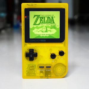Game Boy Pocket IPS OSD Mod Nintendo GBP Plus Extra Mods Translucent Lemon Yellow