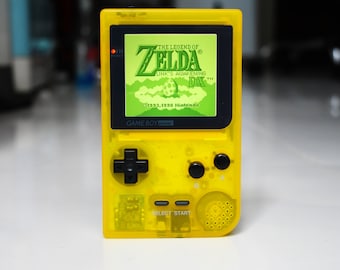 USA-Tarife inklusive - Game Boy Pocket IPS OSD Nintendo GB Durchscheinend Zitronengelb