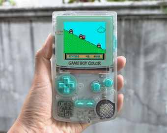 Usa Tariffs Included - Retro Pixel IPS Q5 Game Boy Color Nintendo GBC  Translucent Shell with Pastel Blue Buttons