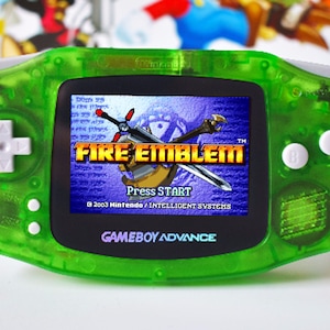 Extra Mods And IPS Backlit LCD GBA Mod Nintendo GameBoy Advance Clear Green