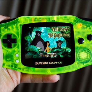 Extra Mods And IPS Backlit LCD GBA Mod Nintendo GameBoy Advance Neon Green