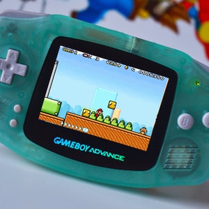 Extra Mods And IPS Backlit LCD GBA Mod Nintendo GameBoy Advance Turquoise Glow In Dark