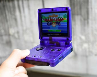 Usa Tariffs Included - IPS V5 GBAsp  Nintendo GameBoy Advance SP Midnight Blue