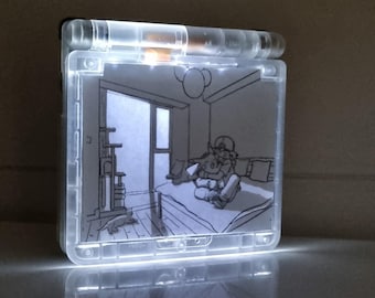 Usa Tariffs Included - Backlit IPS GBAsp  Nintendo GameBoy Advance SP LED Lamp Pikachu And Ash