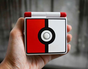 Usa Tariffs Included - Backlit IPS GBAsp  Nintendo GameBoy Advance SP PokeBall