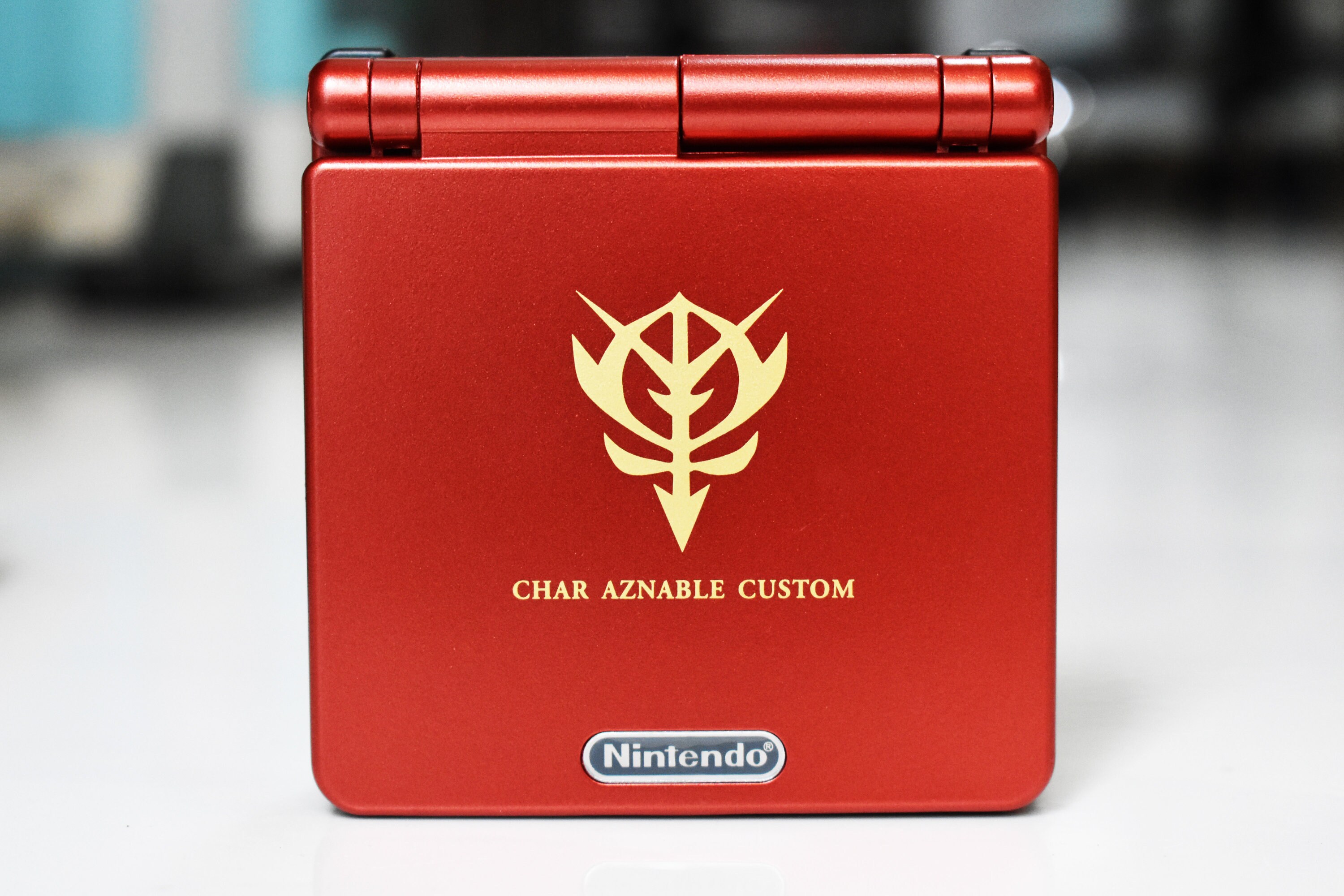 Backlit IPS Gbasp Mod Nintendo Gameboy Advance SP Gundam Edition 