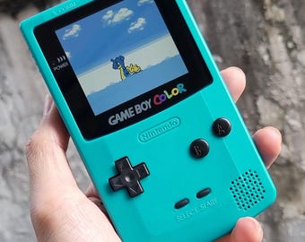 Retro Pixel IPS Q5 Game Boy Color   Nintendo GBC Plus Extra Mods Teal