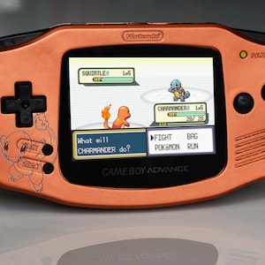 Extra Mods And IPS Backlit LCD GBA Mod Nintendo GameBoy Advance Charmander Edition