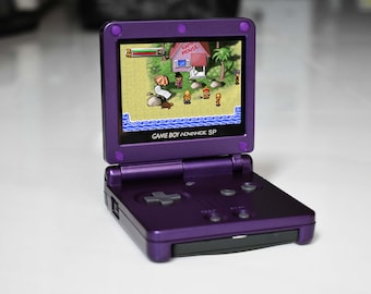 Usa Tariffs Included - Backlit IPS GBAsp  Nintendo GameBoy Advance SP Metallic Purple