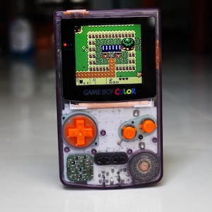 Retro Pixel IPS Q5 Game Boy Color Nintendo GBC Plus Extra Mods Atomic Purple