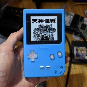 Game Boy Pocket IPS OSD Mod Nintendo GBP Plus Extra Mods Pastel Blue