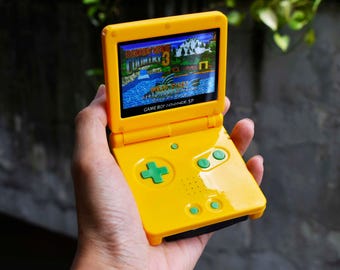 Usa Tariffs Included - Backlit IPS GBAsp  Nintendo GameBoy Advance SP Mirror Yellow
