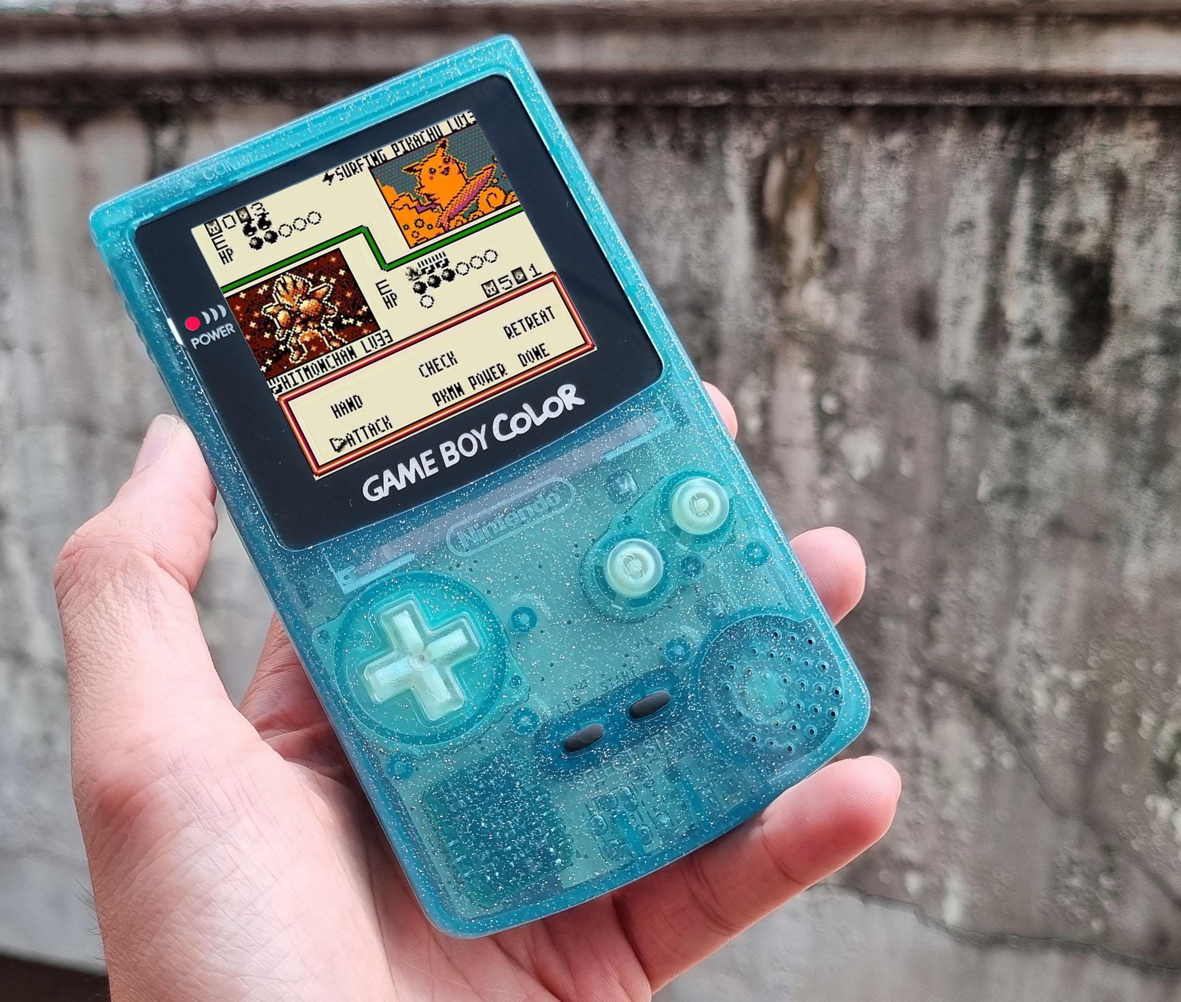 Retro Pixel IPS Q5 Game Boy Color   Nintendo GBC Plus Extra Mods Crystal Version