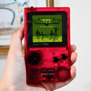 Game Boy Pocket IPS OSD Mod Nintendo GBP Plus Extra Mods Clear Fuchsia Red