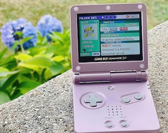 Usa Tariffs Included - Backlit IPS GBAsp  Nintendo GameBoy Advance SP Pearl Pink White Buttons