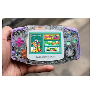 Tariffe USA incluse - Schermo IPS v5 GBA Nintendo GameBoy Advance I pulsanti scintillanti e colorati