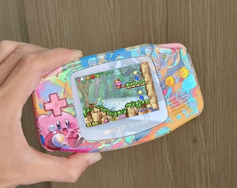 IPS v5 Screen GBA Nintendo GameBoy Advance Kirby Bubbles