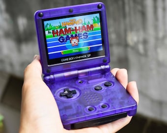 Backlit IPS GBAsp Mod Nintendo GameBoy Advance SP Midnight Blue
