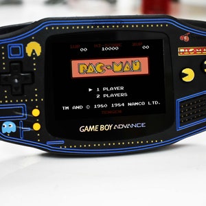 Extra Mods And IPS Backlit LCD GBA Mod Nintendo GameBoy Advance Pac Man Edition