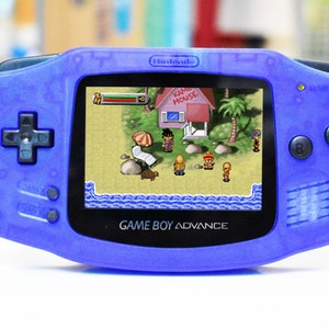 Extra Mods And IPS Backlit LCD GBA Mod Nintendo GameBoy Advance Translucent Blue