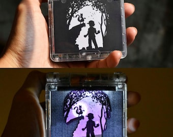 Usa Tariffs Included - Backlit IPS GBAsp  Nintendo GameBoy Advance SP LED Lamp Catching Mewtwo